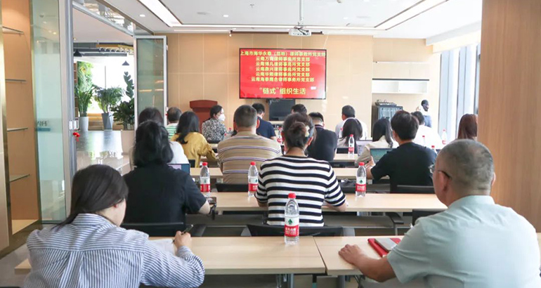 上海市海华永泰（昆明）律师事务所党支部联合六家律师事务所党支部共同开展“链式”组织生活会