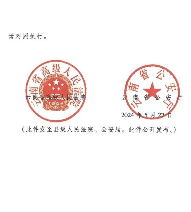 云南省高级人民法院 云南省公安厅《关于印发2024年云南省道路交通事故人身损害赔偿有关费用计算标准的通知》